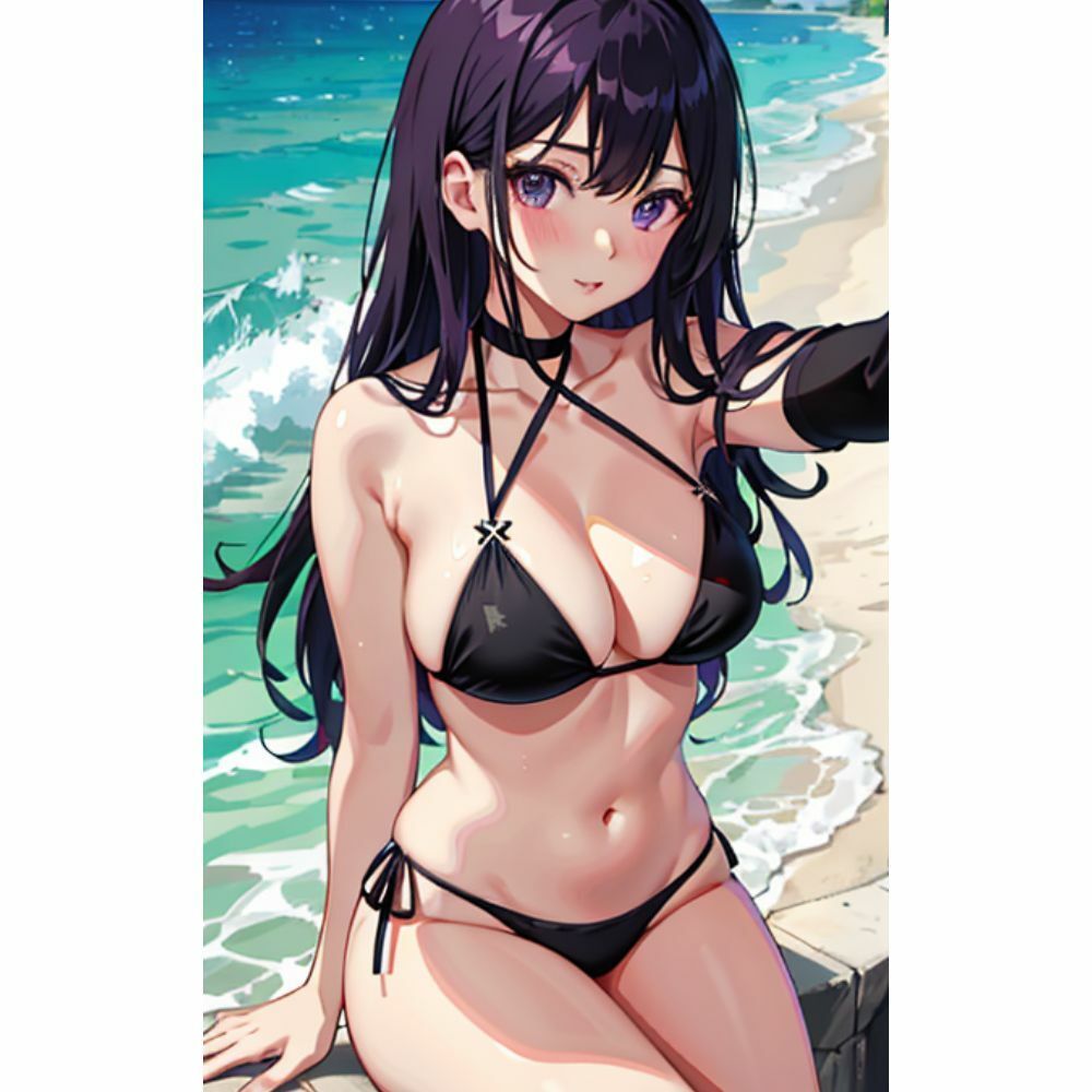 海でセクシービキニを着ているかわいい女の子 サンプル8ページ目