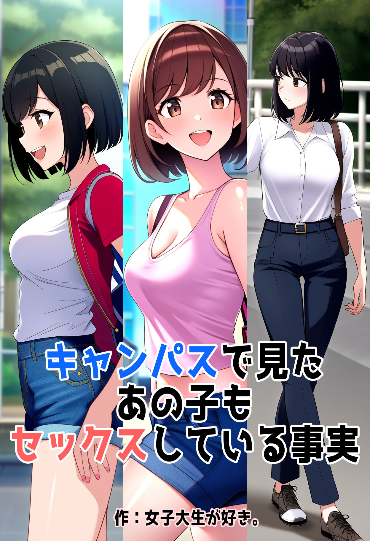 キャンパスで見たあの子もセックスしている事実 サンプル1ページ目