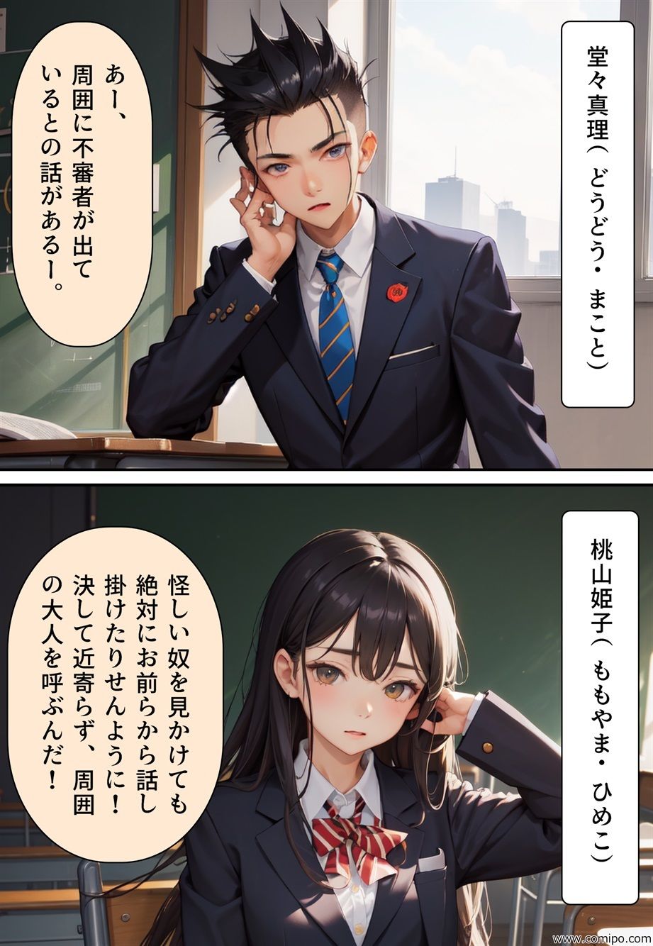 真・正義戦士ジャスティス・ボーイ 完全版 第1話「怪人・かもめ男とセーラー服」 サンプル1ページ目