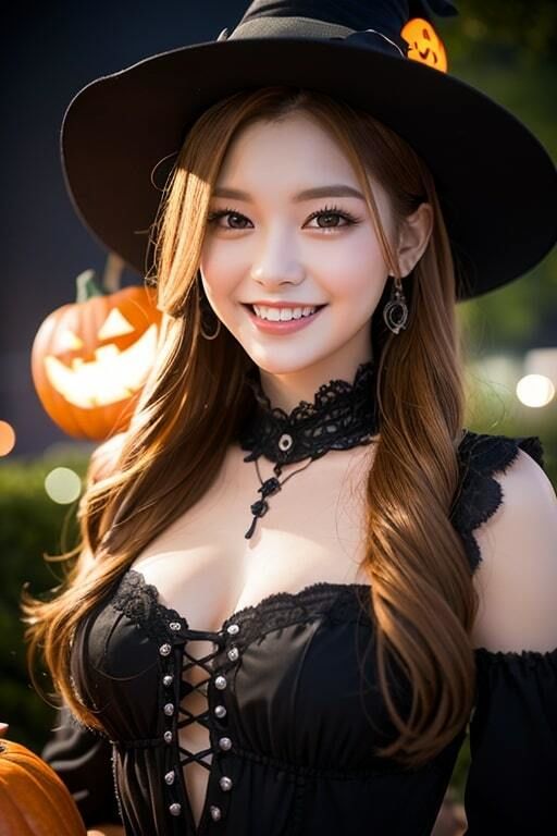 AI生成美女写真集 vol4 ハロウィン美女 サンプル6ページ目