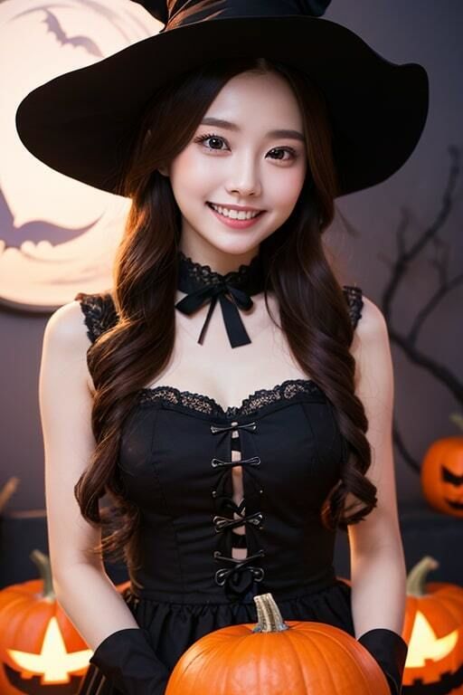 AI生成美女写真集 vol4 ハロウィン美女 サンプル7ページ目