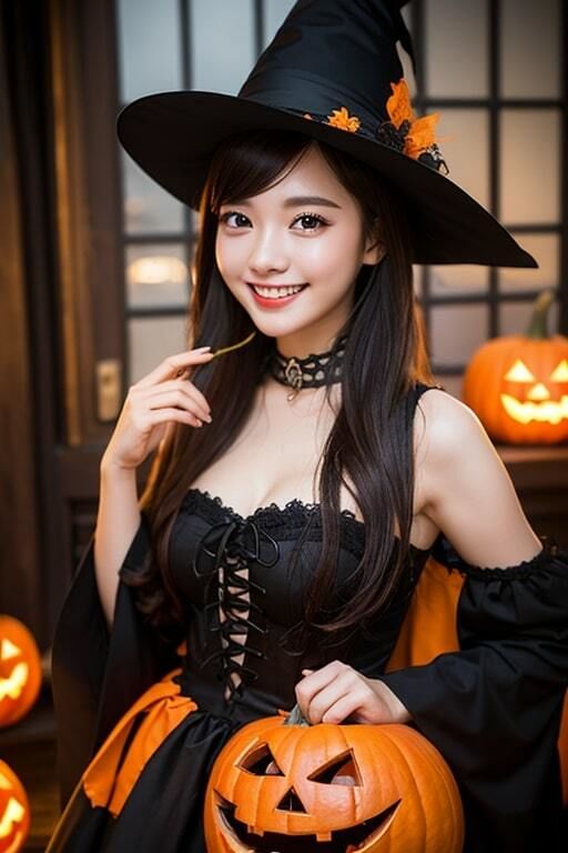 AI生成美女写真集 vol4 ハロウィン美女 サンプル9ページ目
