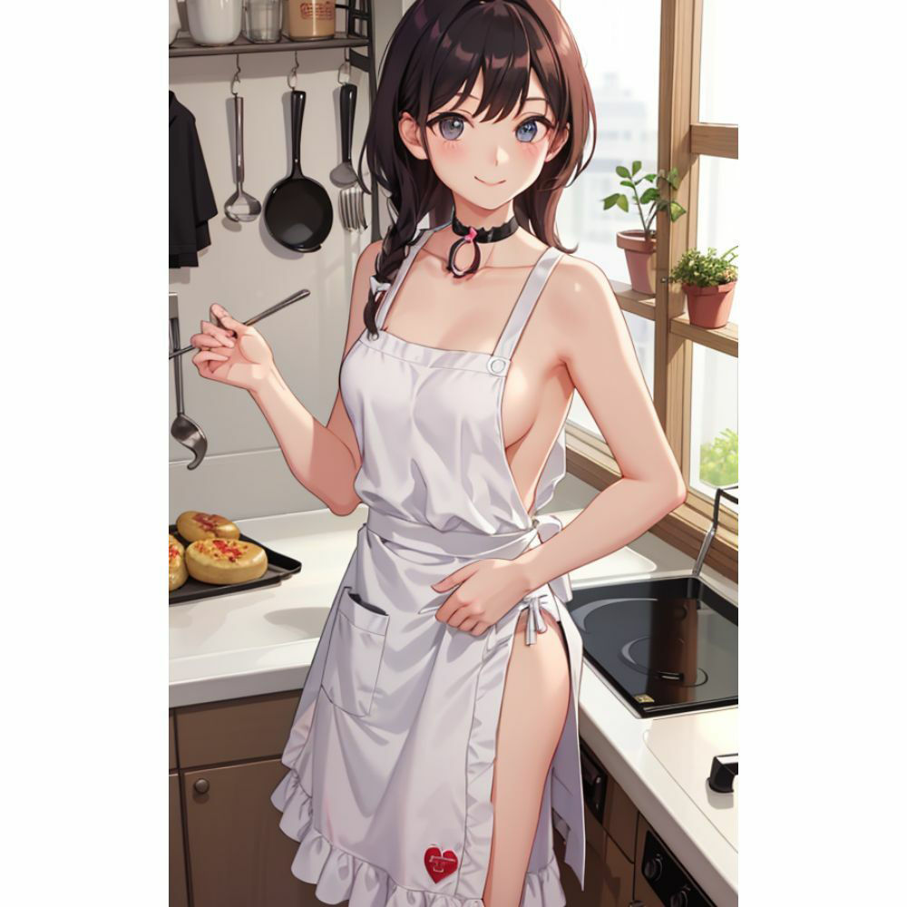 お姉さんが裸エプロンで朝食を作ってくれる サンプル2ページ目
