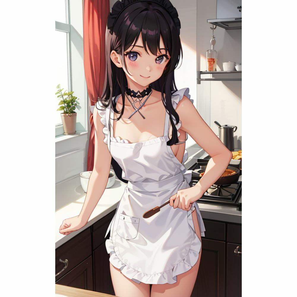 お姉さんが裸エプロンで朝食を作ってくれる サンプル10ページ目