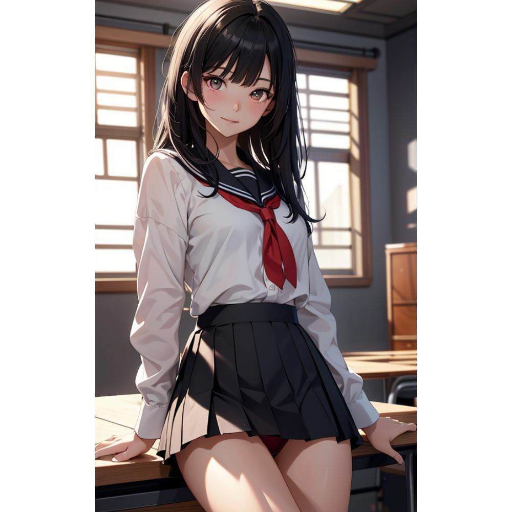 かわいい女の子がパンチラしている サンプル2ページ目