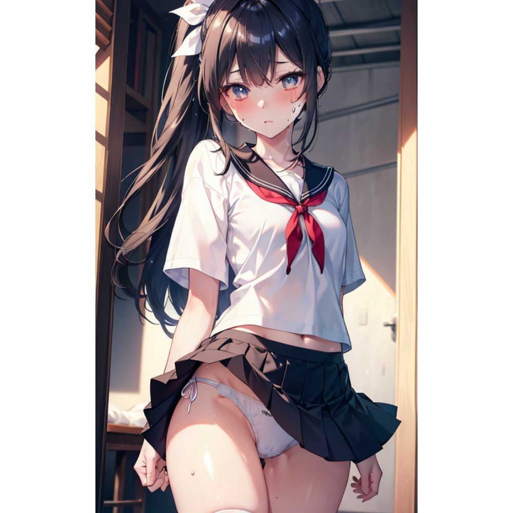 かわいい女の子がスカートをめくってパンツを見せてくれる サンプル3ページ目