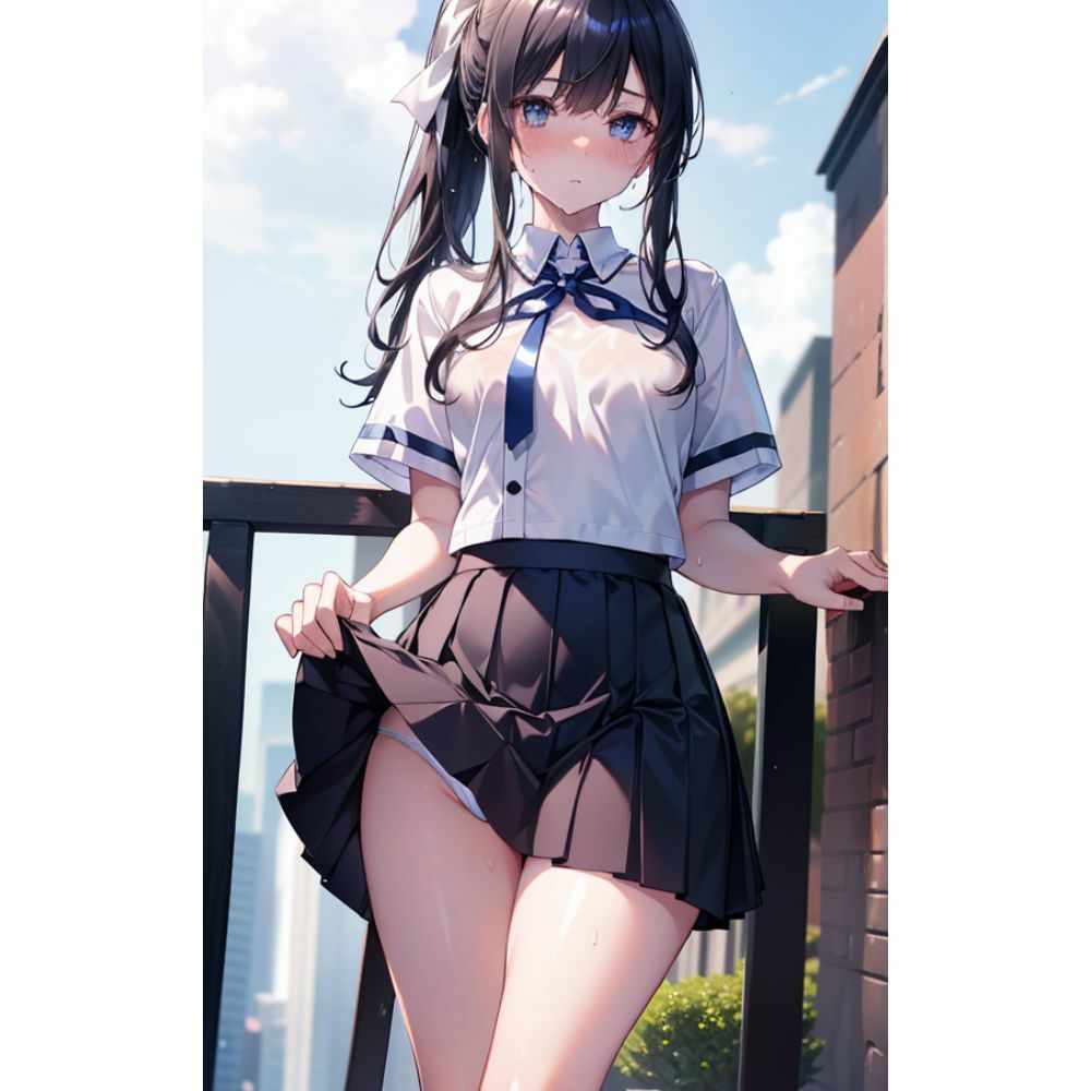 かわいい女の子がスカートをめくってパンツを見せてくれる サンプル4ページ目