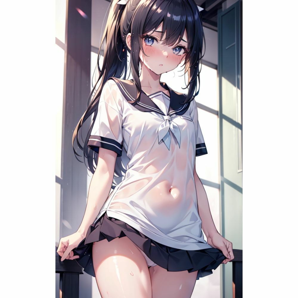 かわいい女の子がスカートをめくってパンツを見せてくれる サンプル5ページ目