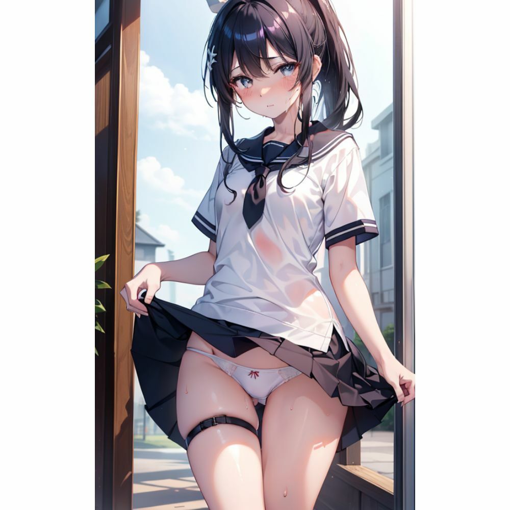かわいい女の子がスカートをめくってパンツを見せてくれる サンプル6ページ目