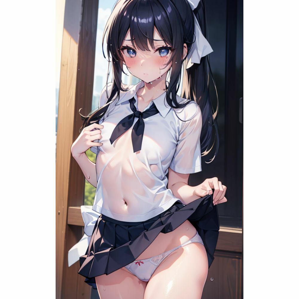 かわいい女の子がスカートをめくってパンツを見せてくれる サンプル7ページ目