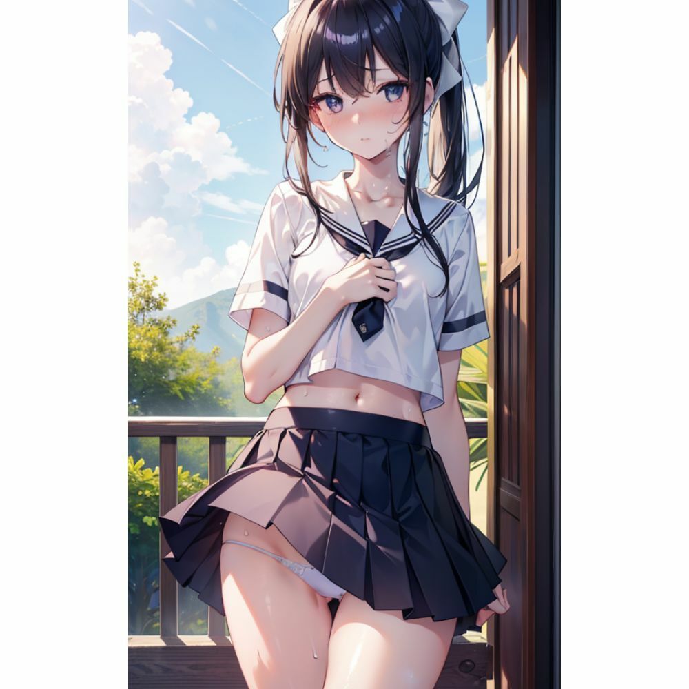 かわいい女の子がスカートをめくってパンツを見せてくれる サンプル8ページ目