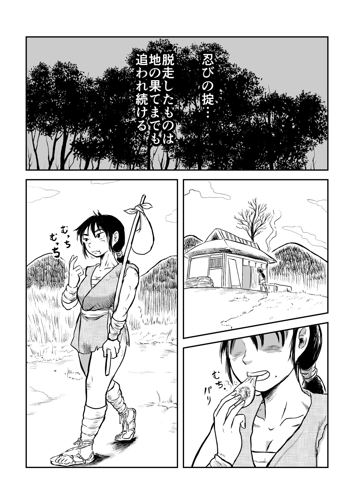 ふたなりくノ一淫逃禄 サンプル1ページ目