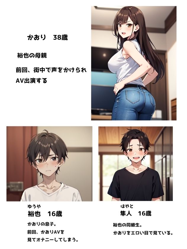 初撮りお母さん 再び！ 息子の友達とエッチする淫乱お母さん 息子ともエッチしちゃう？ サンプル3ページ目