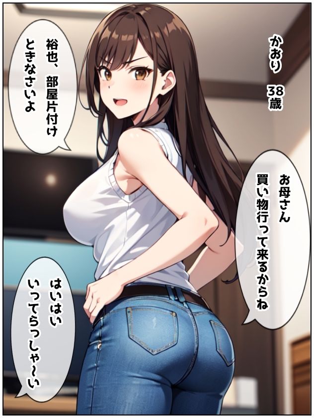初撮りお母さん 再び！ 息子の友達とエッチする淫乱お母さん 息子ともエッチしちゃう？ サンプル4ページ目