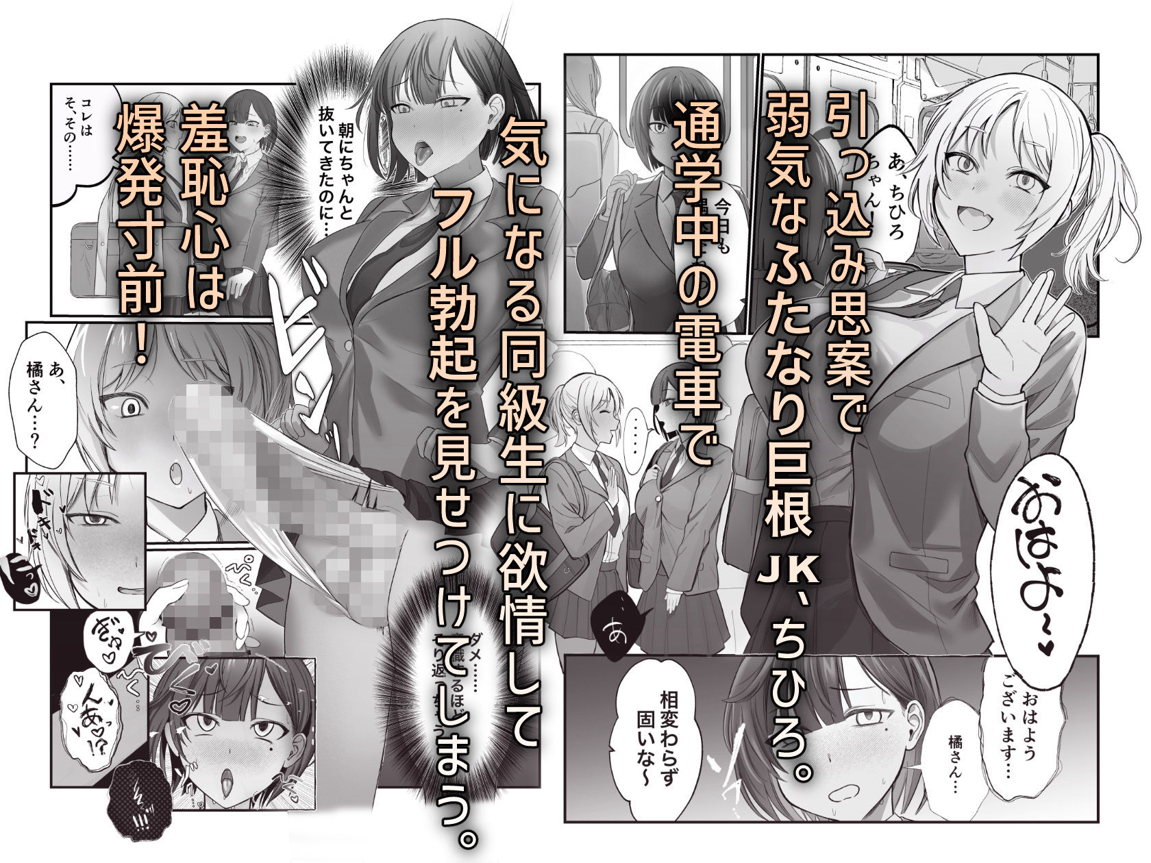 ふたなりちんぽ見られたらセフレができた サンプル1ページ目