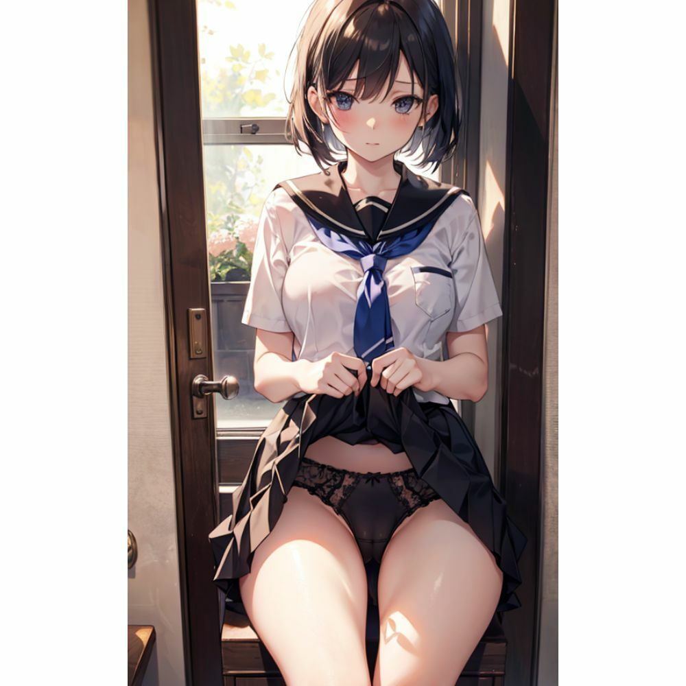 スカートめくって サンプル1ページ目
