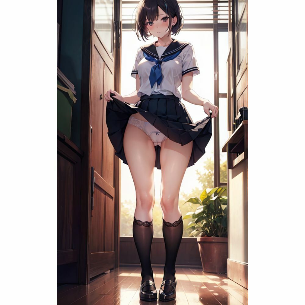 スカートめくって サンプル2ページ目