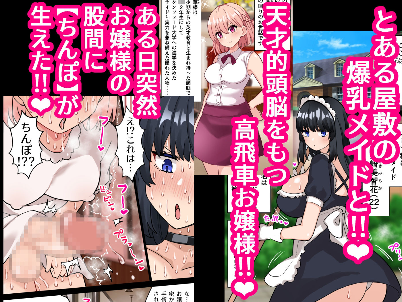 24時間オホ声動物交尾の館〜ふたなりお嬢様が爆乳メイドにちんぽ管理される話〜 サンプル1ページ目