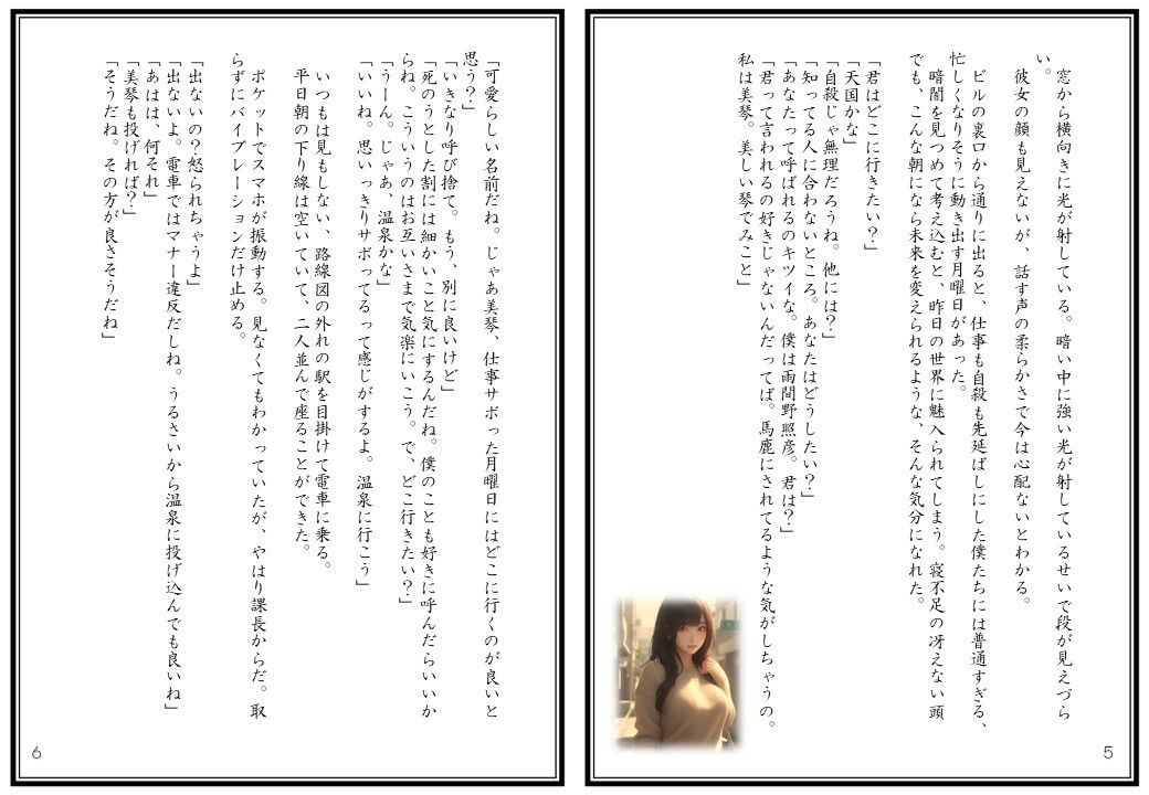 CG付き官能NTR小説 1 月曜日に飛ぶなら温泉に行こうよ サンプル4ページ目