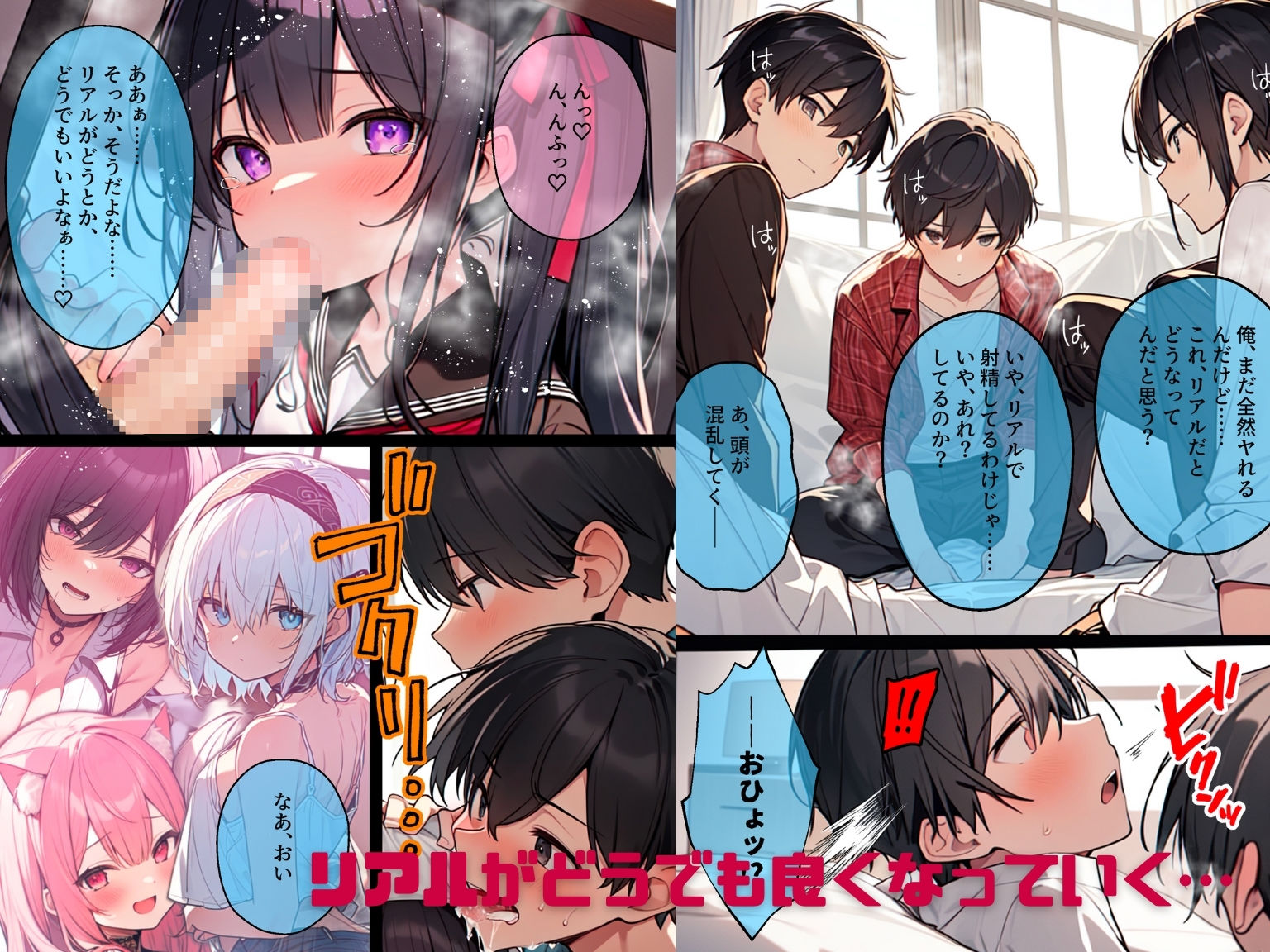 AI GIRL OVERDOSE 4〜ゲームにプレイヤーがなだれ込んで来て至る所で乱交。耐えきれずに壊れてしまってセカイがヤバい！ サンプル4ページ目