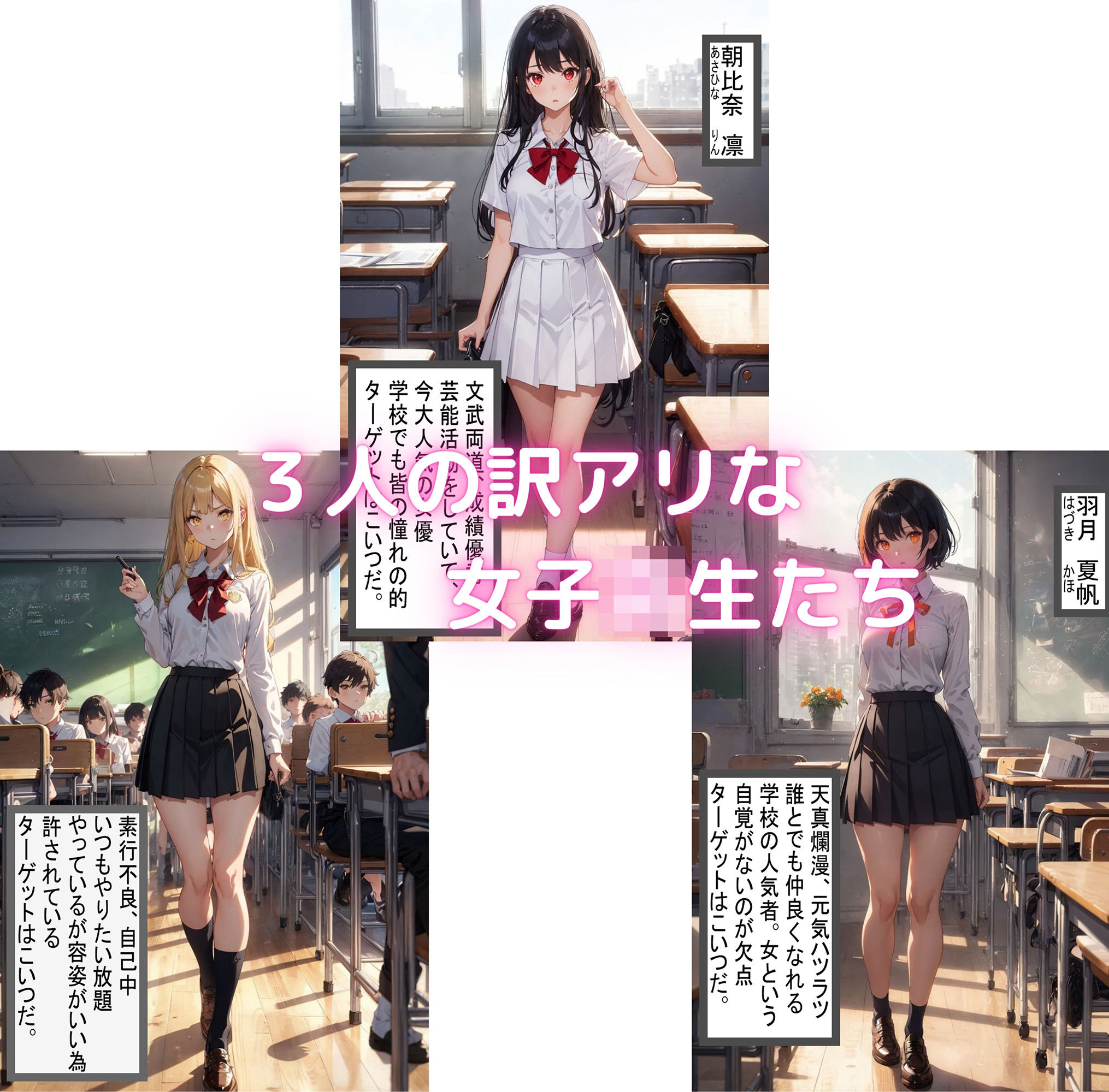 3人の訳アリ女子校生を●す話 サンプル1ページ目