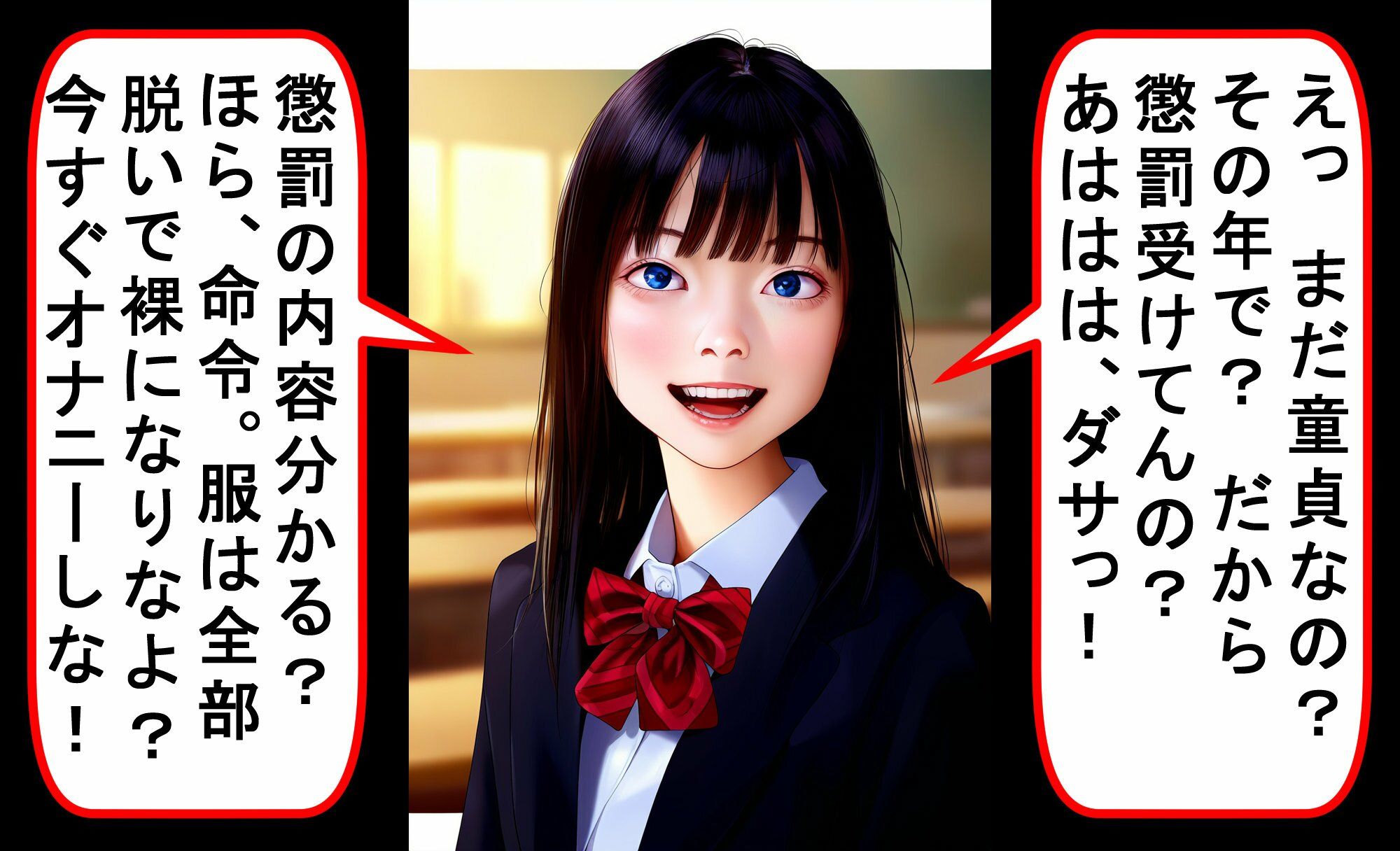 制服ロ○ータからの懲罰〜童貞強●オナニー責め〜 vol.1 サンプル2ページ目