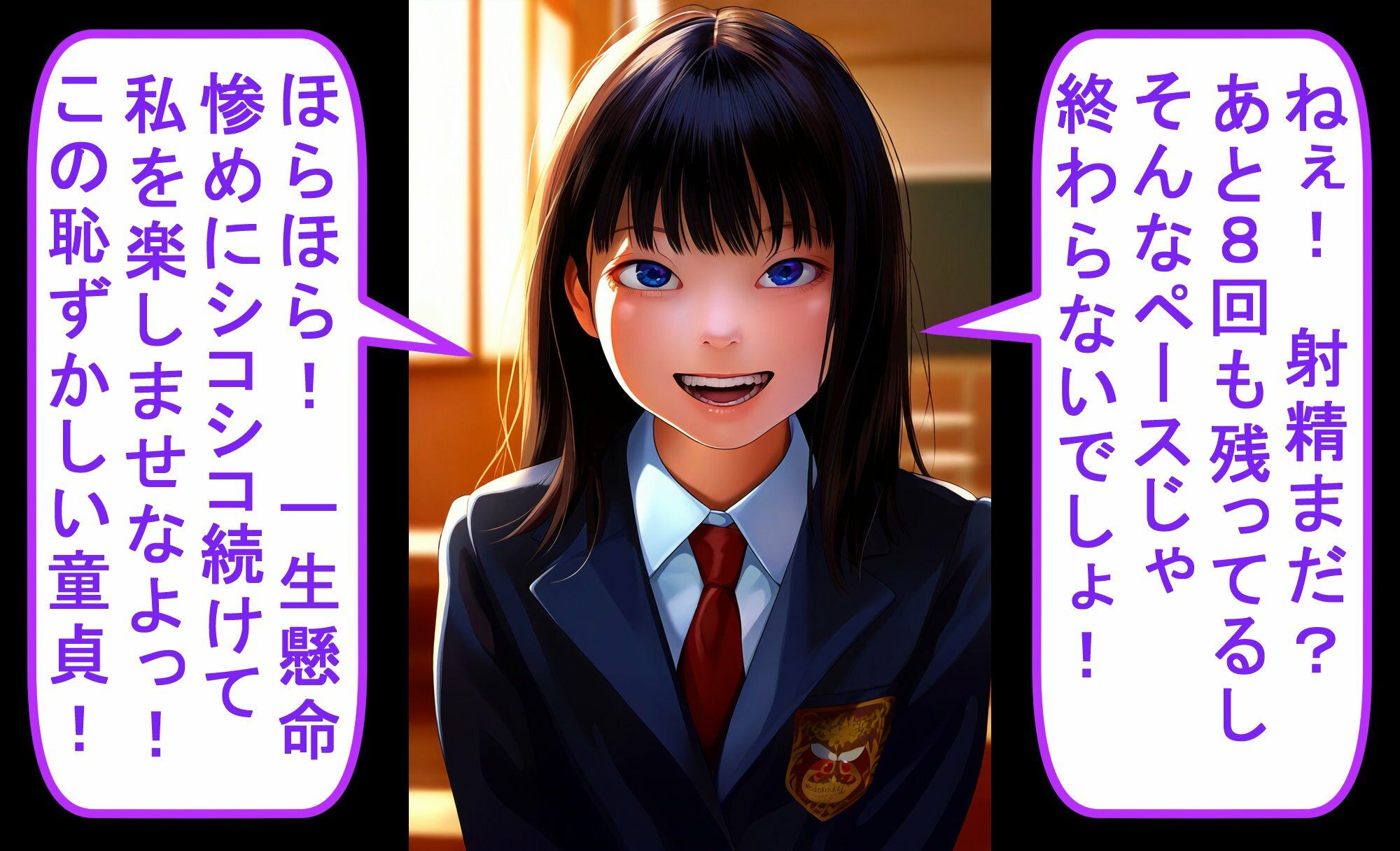 制服ロ○ータからの懲罰〜童貞強●オナニー責め〜 vol.1 サンプル3ページ目