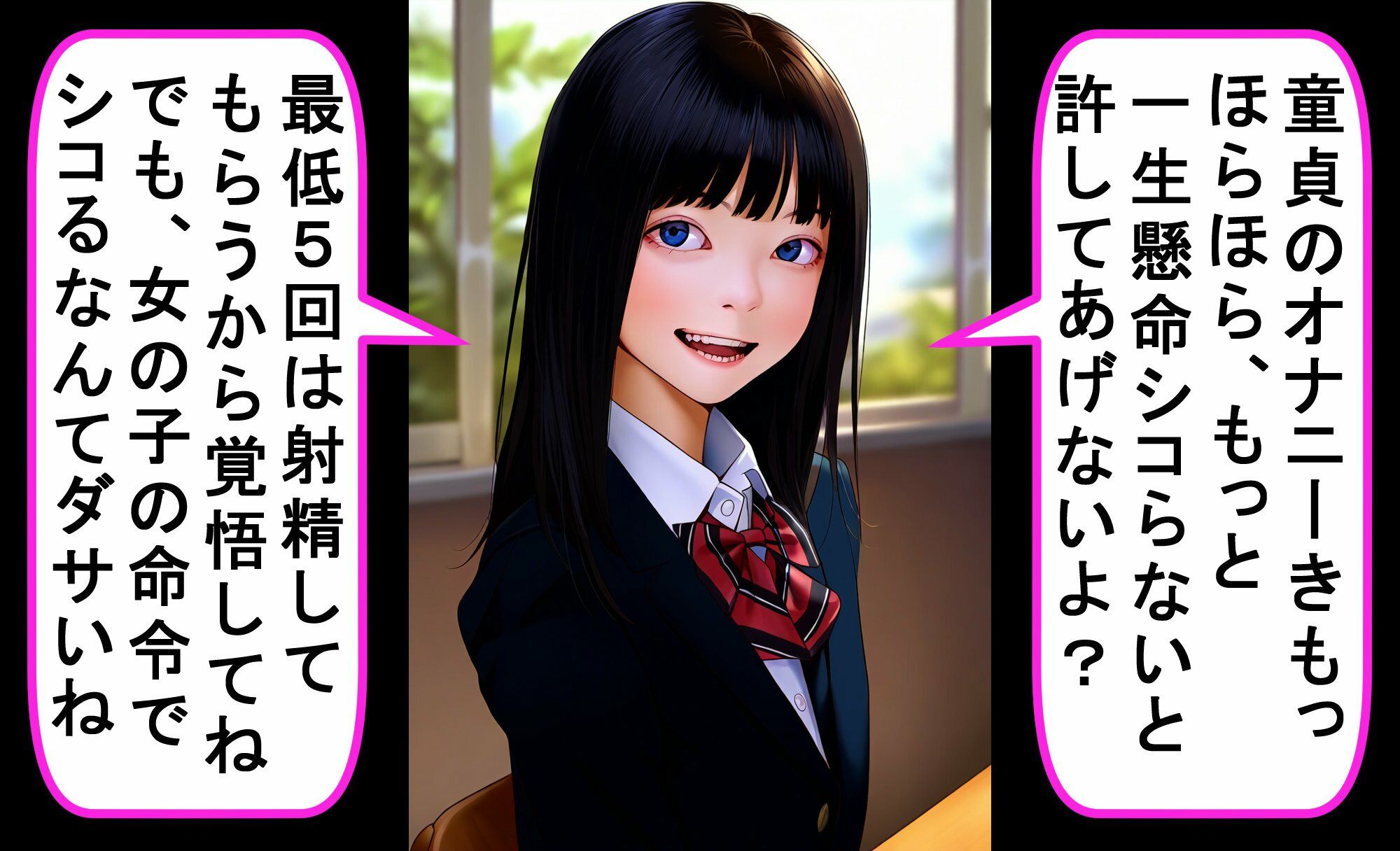 制服ロ○ータからの懲罰〜童貞強●オナニー責め〜 vol.2 サンプル2ページ目