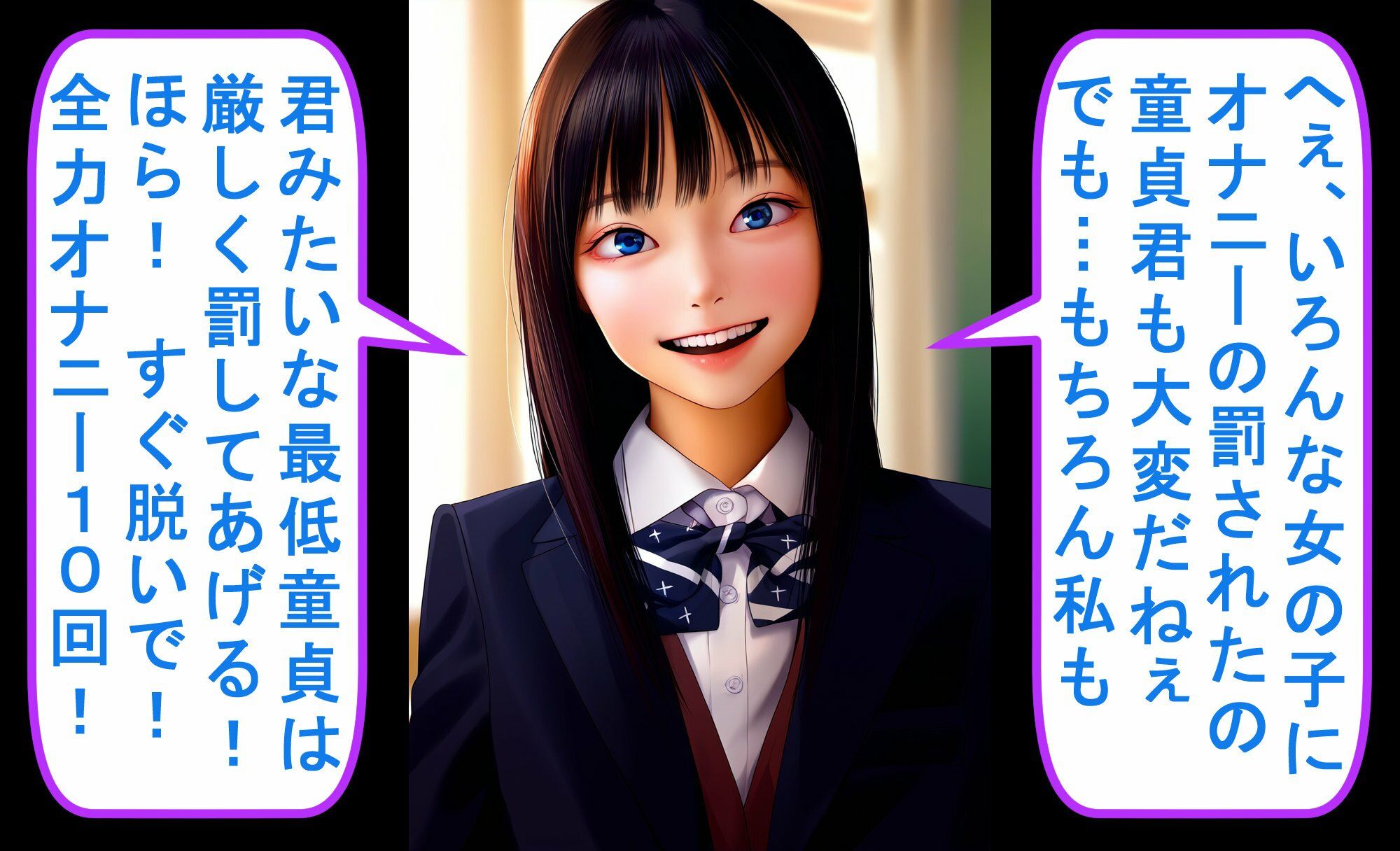 制服ロ○ータからの懲罰〜童貞強●オナニー責め〜 vol.2 サンプル3ページ目
