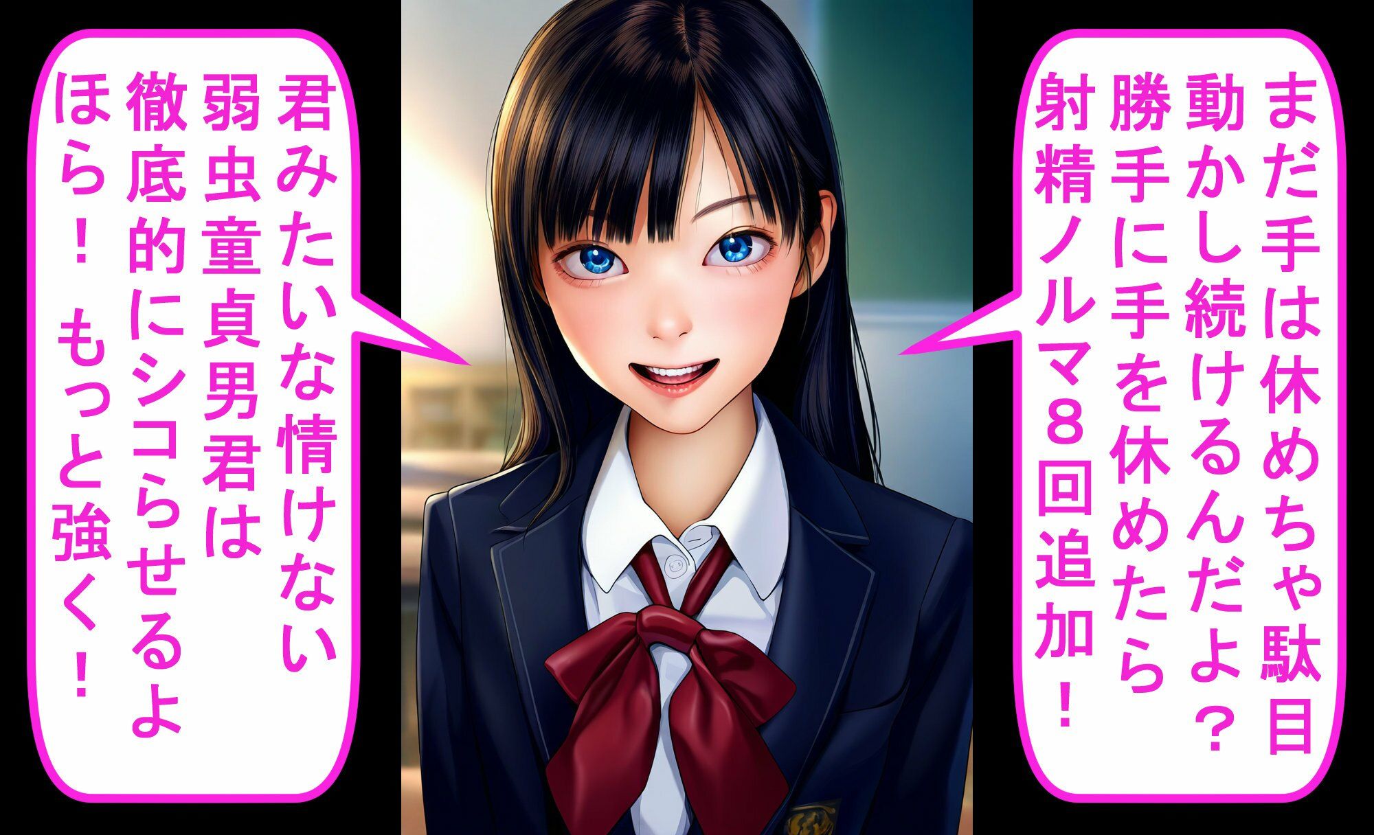 制服ロ○ータからの懲罰〜童貞強●オナニー責め〜 vol.2 サンプル4ページ目