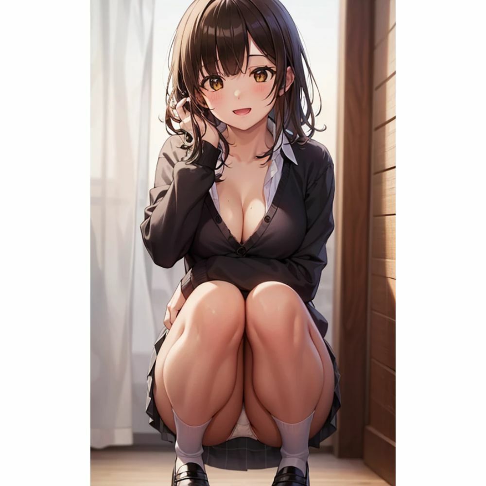 しゃがみパンチラ サンプル2ページ目