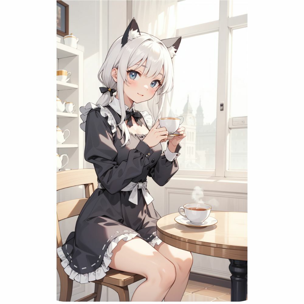 猫耳メイドのティータイム サンプル2ページ目