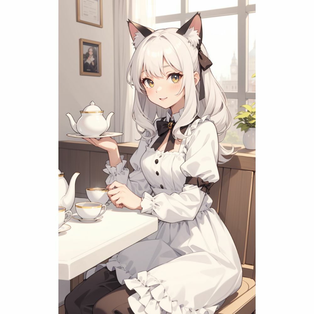 猫耳メイドのティータイム サンプル6ページ目