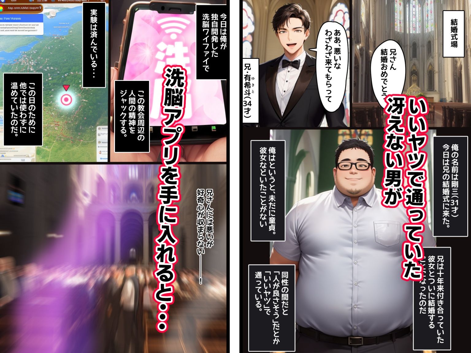 兄の結婚式を催●ジャック〜兄嫁が妊娠したのは俺の子でした〜 サンプル1ページ目