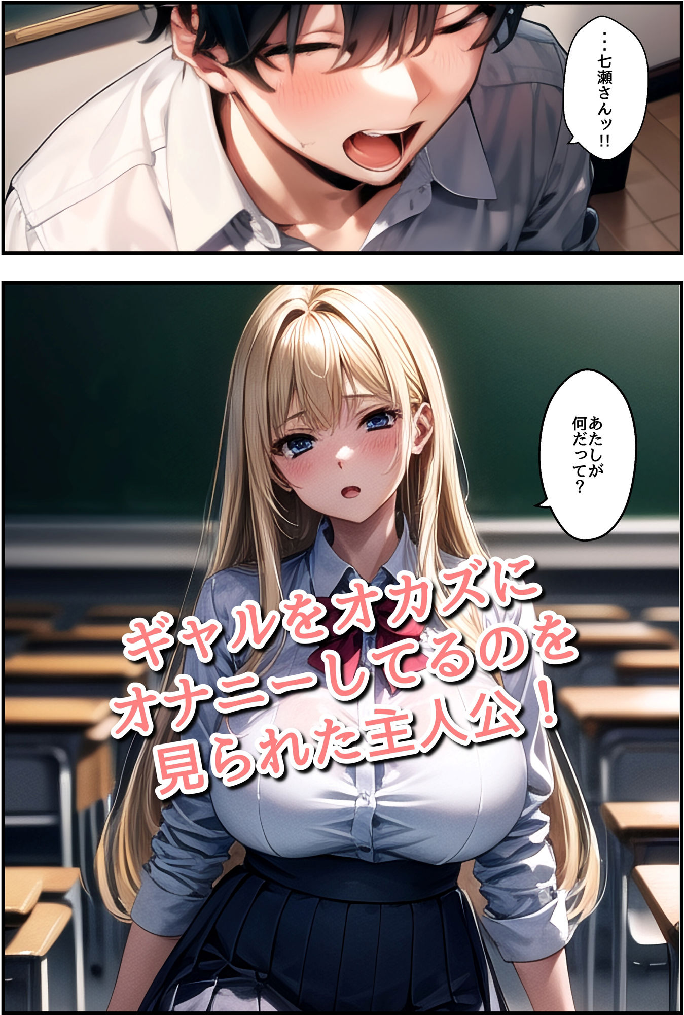 ギャルにオナニー見られてオモチャにされた サンプル2ページ目