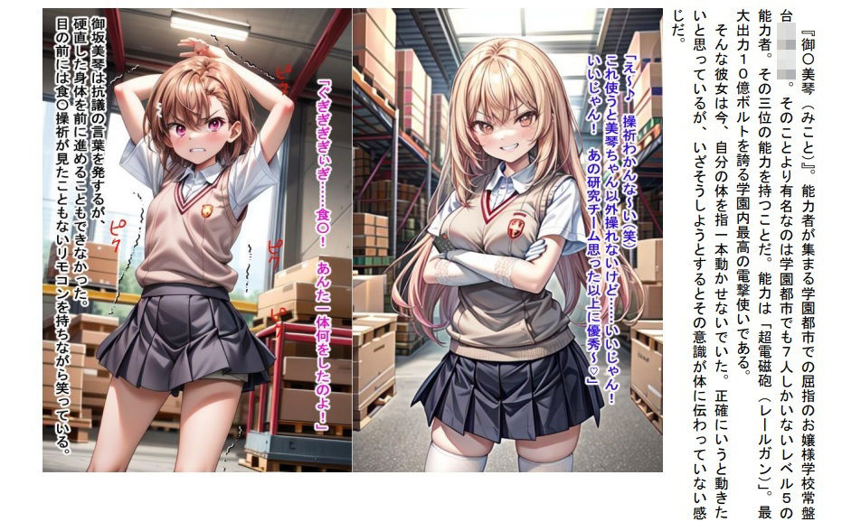とある無様な超電磁砲（レールガン） サンプル4ページ目