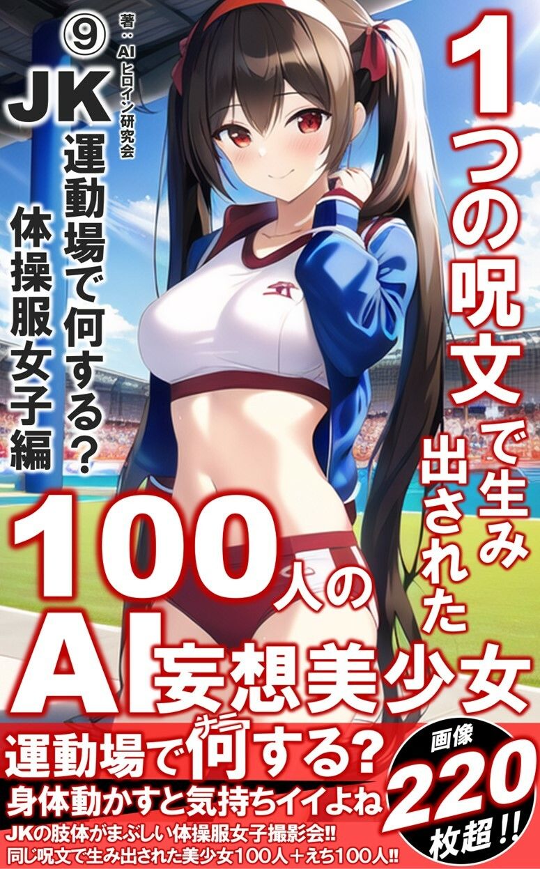 1つの呪文で生み出された100人のAI妄想美少女-9【運動場で何（ナニ）する？ 体操服女子編】 サンプル1ページ目