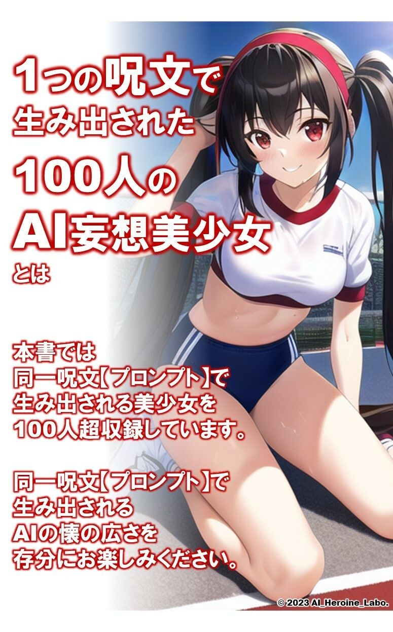 1つの呪文で生み出された100人のAI妄想美少女-9【運動場で何（ナニ）する？ 体操服女子編】 サンプル2ページ目