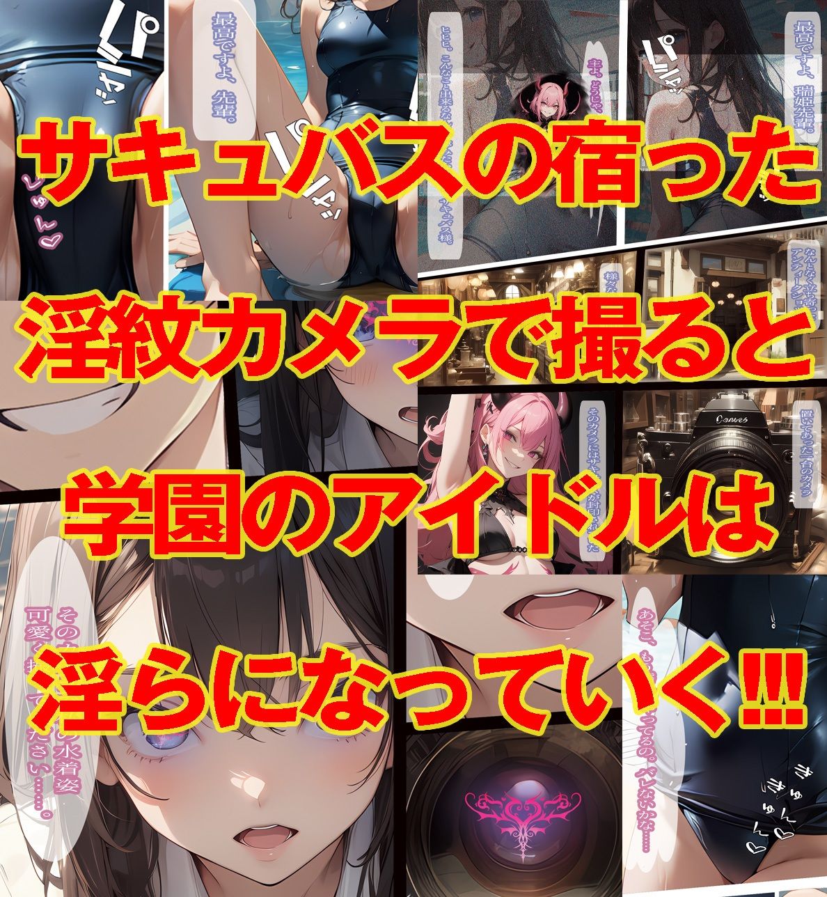 憧れの先輩とスク水でえっち サンプル3ページ目
