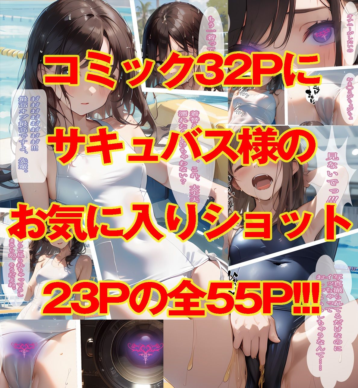 憧れの先輩とスク水でえっち サンプル4ページ目