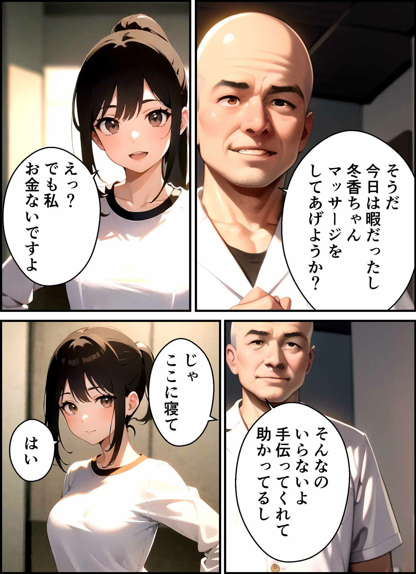 職業体験で気持ち悪いおじさんとセックスした サンプル1ページ目