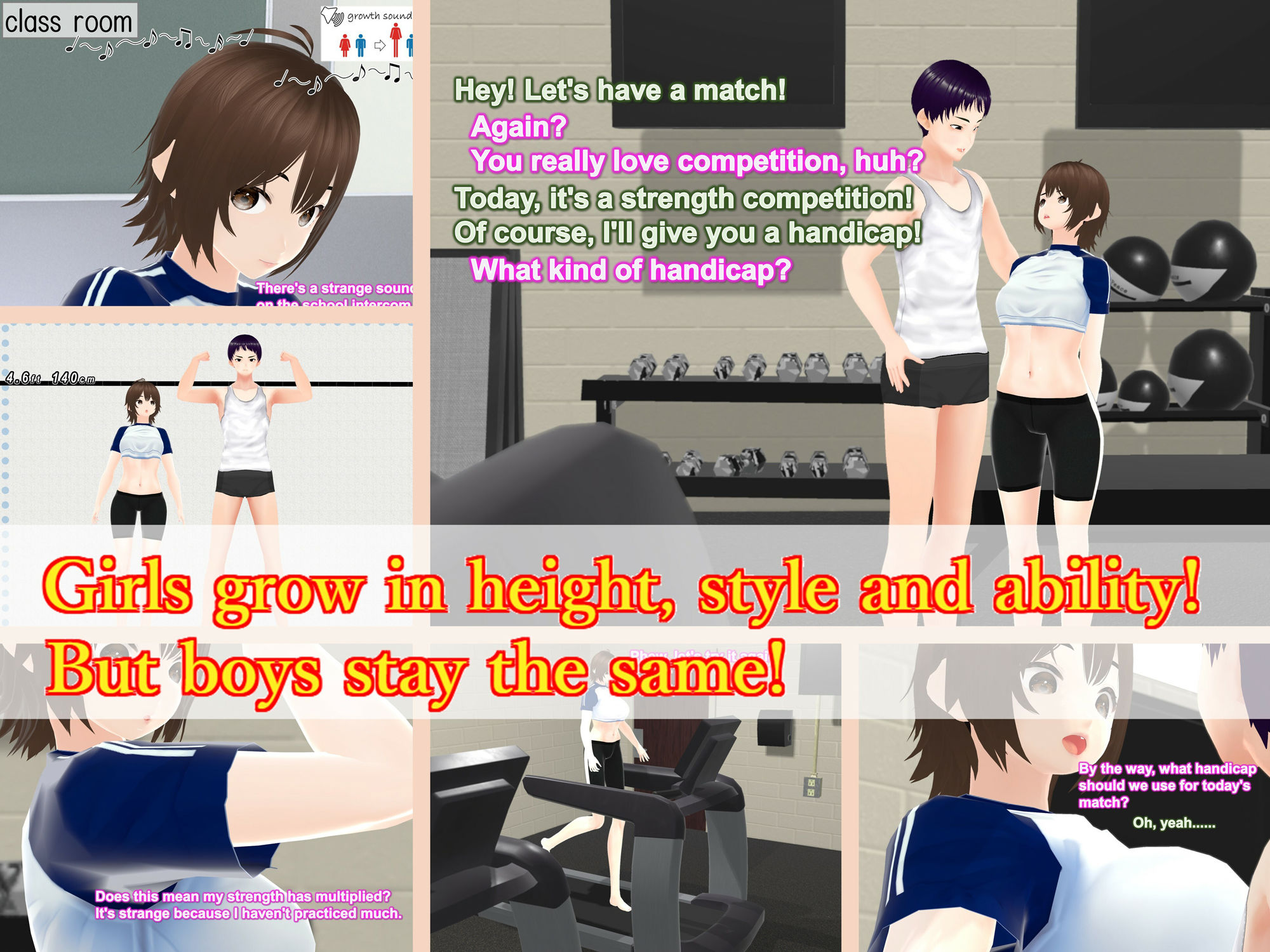 Outgrowing only girls， Overtake boys， Growth sound dumbbells Arc サンプル8ページ目