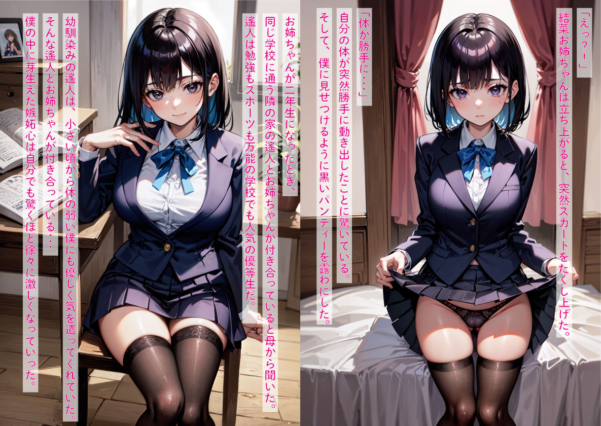 【1＋2 お得セット】［NTR］大好きな姉が隣に住む幼馴染みと恋仲になったので、嫉妬した僕が異能力で寝取った話 サンプル3ページ目