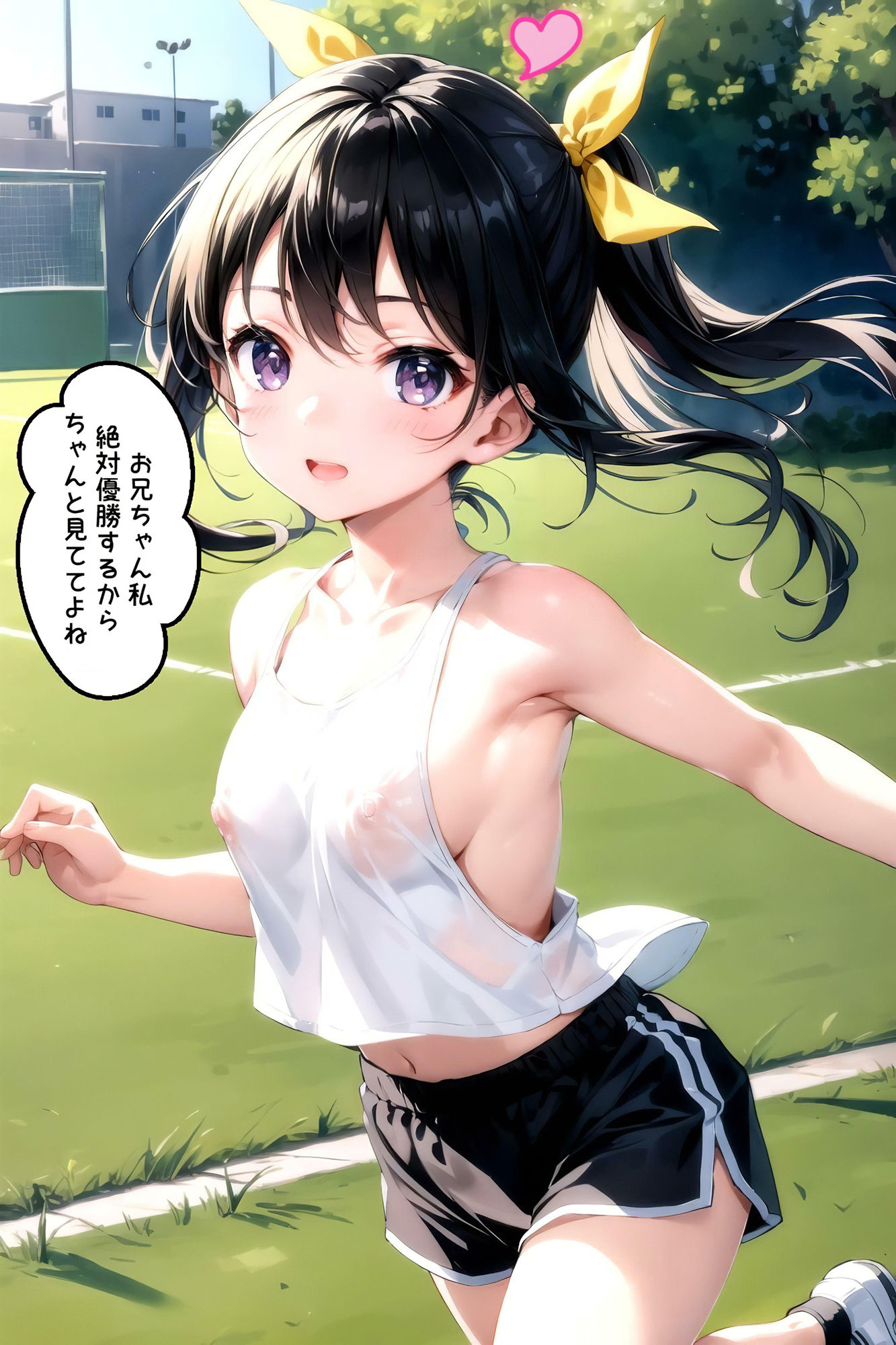 体操服で走る女の子がいたのでいたずらしちゃいました。（セリフ付き） サンプル7ページ目