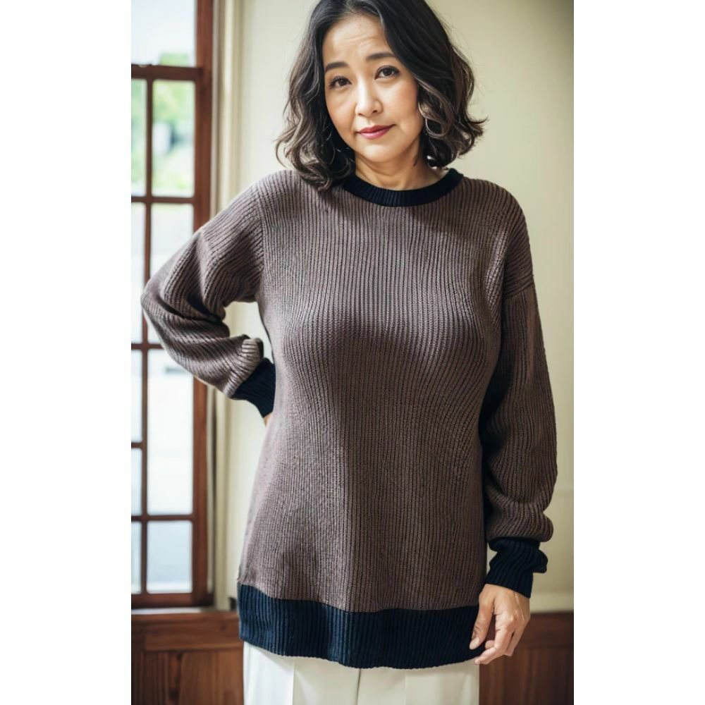 セーターを着た巨乳熟女 サンプル6ページ目