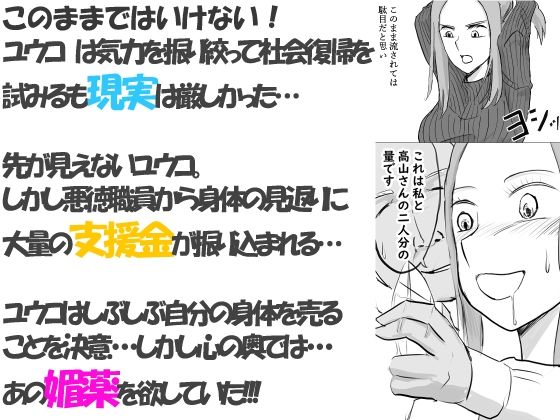 夫が意識不明になって塞ぎこんだ若妻に支援団体の職員が媚薬を盛って性奴●化する話 Lv2 サンプル2ページ目