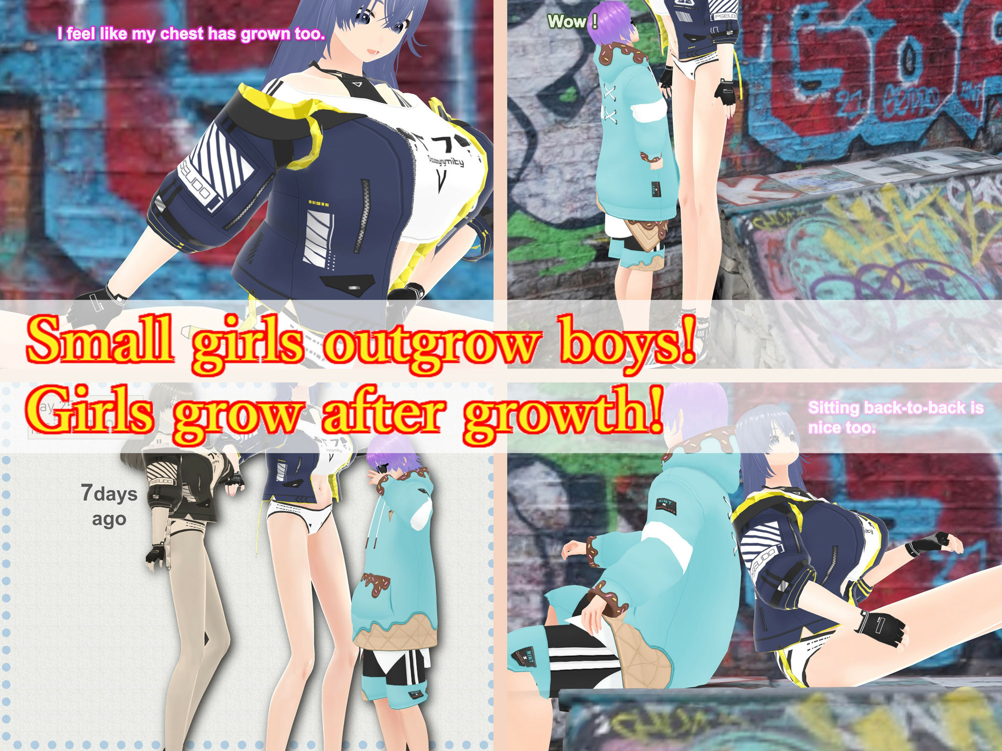 Outgrowing only girls， Overtake boys， Growth sound street culture Arc サンプル2ページ目