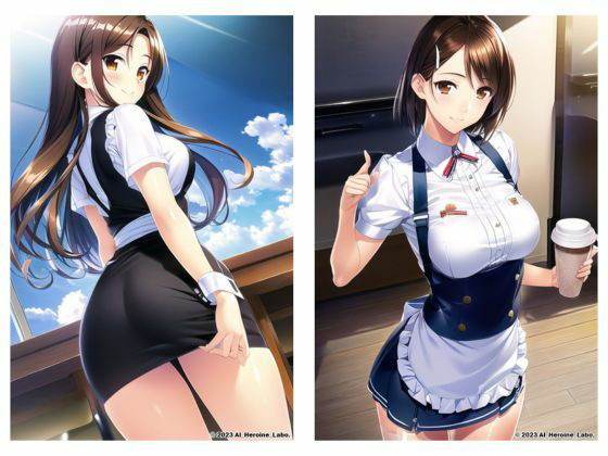 1つの呪文で生み出された100人のAI妄想美少女-34【噂のカフェ？えちカフェ店員女子編】 サンプル5ページ目