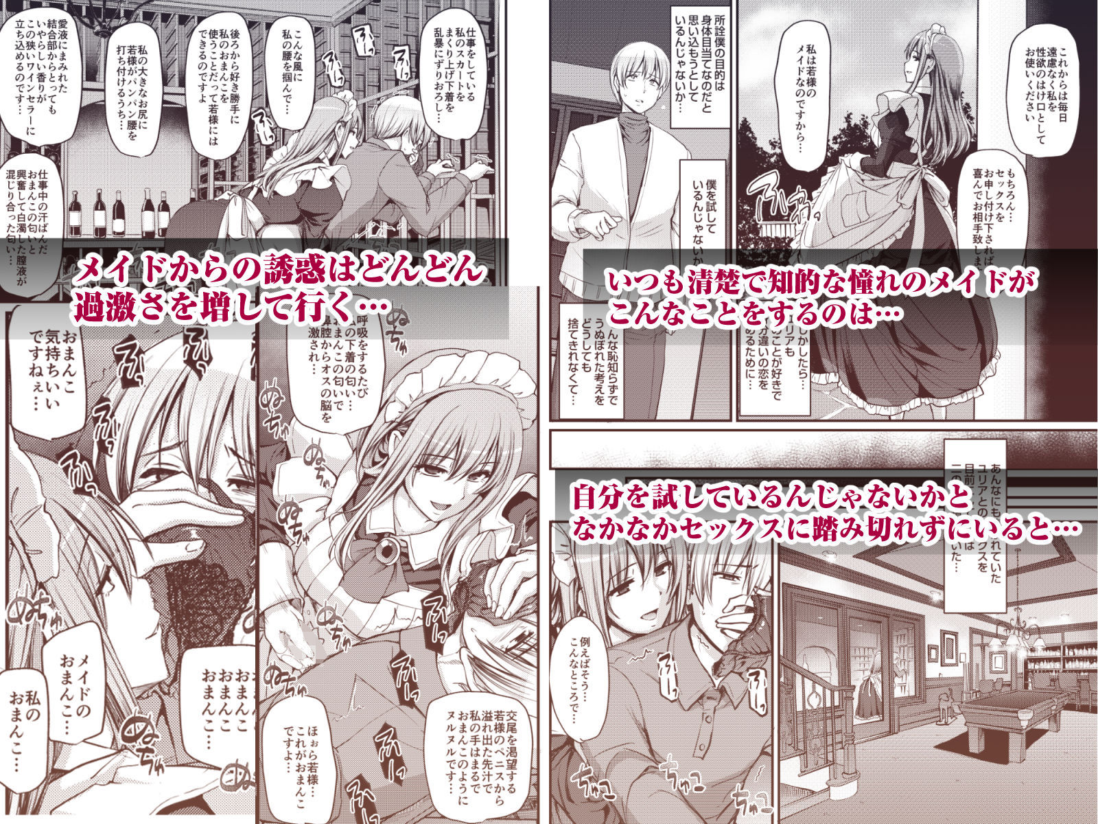 淫靡に薫るメイドの花弁が僕を今宵も狂わせる。 サンプル5ページ目