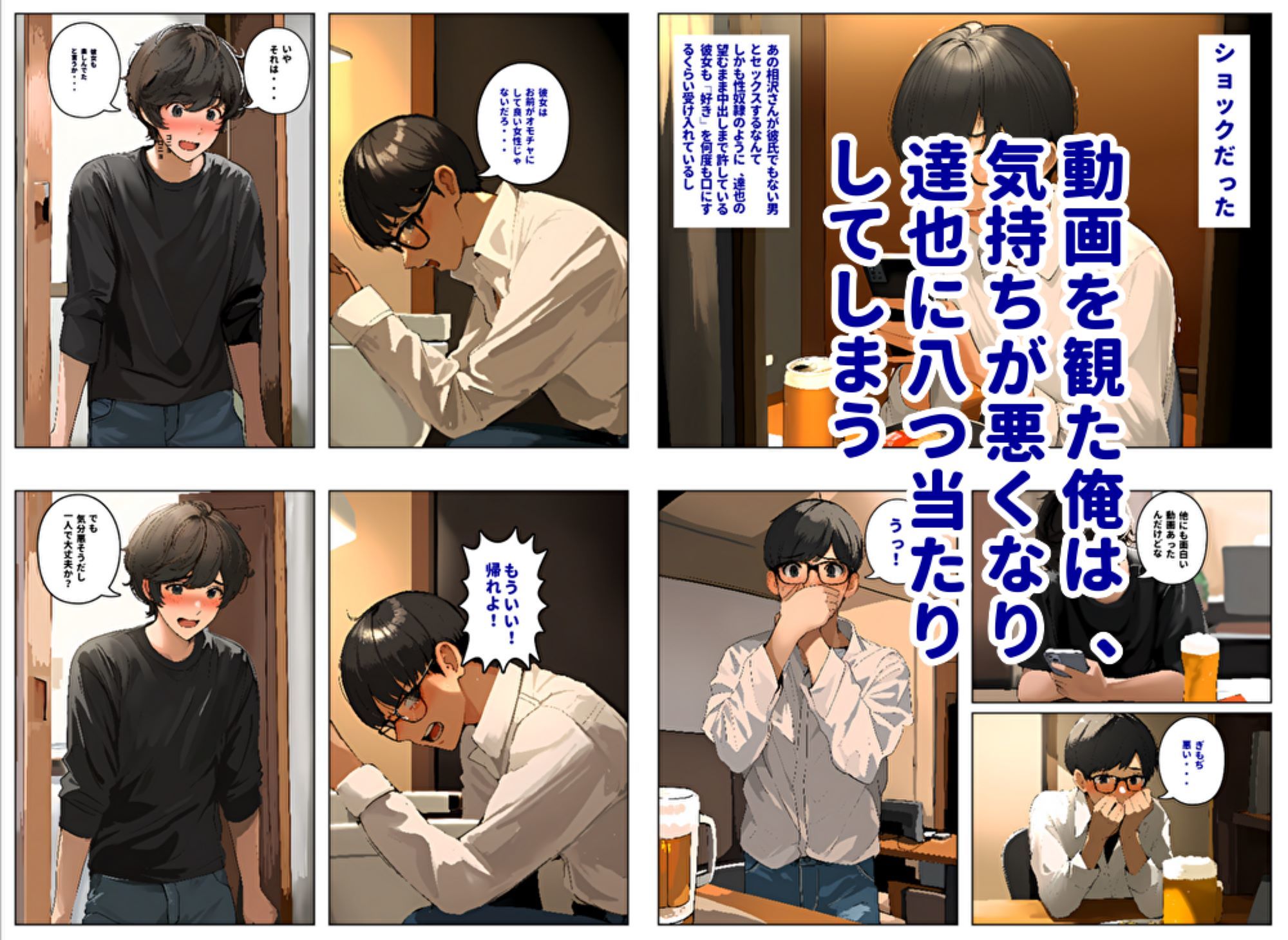 親友のセフレセックス動画に、片想い中の清楚系彼女が出てきた件 サンプル7ページ目